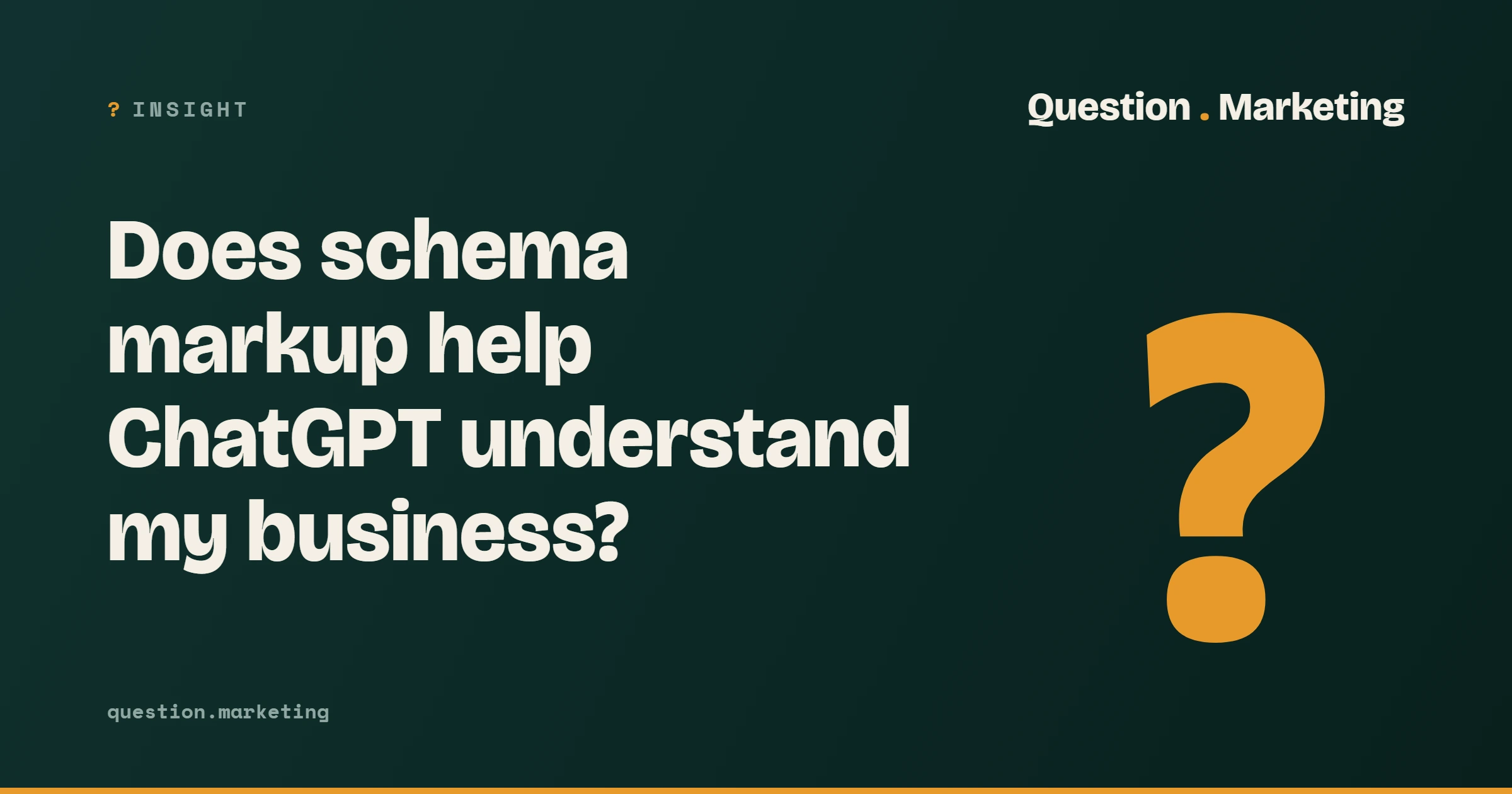 Does schema markup help ChatGPT understand my business?