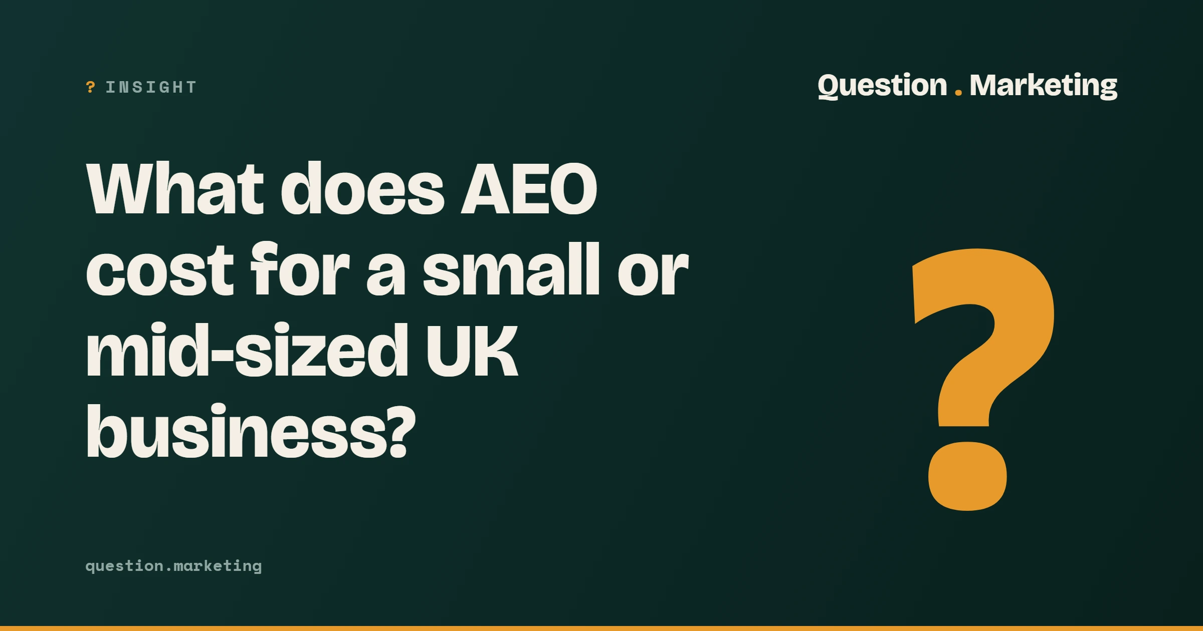 What does AEO cost for a small or mid-sized UK business?